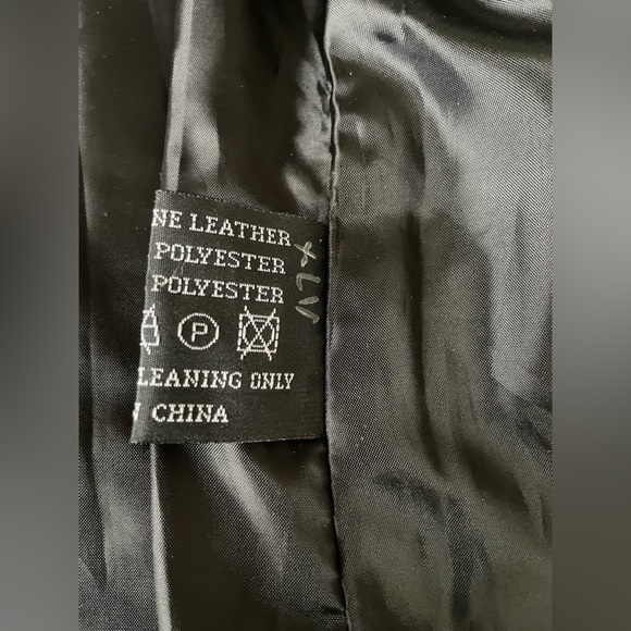 Genuine Leather patchwork Jacket PTP 19.5” - Picture 15 of 17